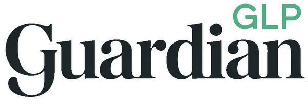 Guardian GLP logo with 'GLP' in green on a white background used on main website pages